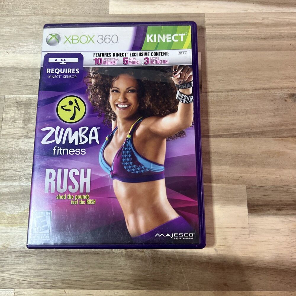 Zumba Fitness Rush Microsoft Xbox 360 CIB Complete‎ Tested Free Shipping